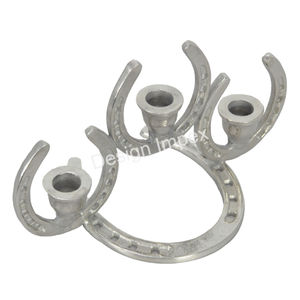 Decoración de fiestas navideñas y navideñas, portavelas ecuestre, candelabro de estilo de aluminio fundido, precio asequible - Product Image 4