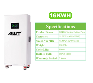 EU 재고 수직형 Lifepo4 51.2V 280Ah 314Ah 리튬 이온 배터리 팩 5kWh 10kWh 15kWh 16kWh 32kWh Lifepo4 JK 200A BMS DDP - Product Image 3