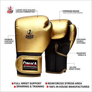 Guantes de Boxeo Personalizados para Hombre con Absorción de Humedad |   Servicio de Fabricación OEM/ODM |   Material de PU/PVC/Cuero - Product Image 2