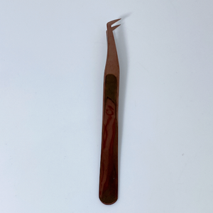 แหนบถอนขนตาพลาสม่าสีโรสโกลด์แหนบหนีบขนตาแบบตรงและโค้งงอ - Product Image 1