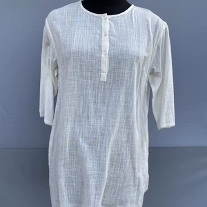 Vestido de lino suave informal de algodón 100% para mujer, vestido bohemio de vacaciones, vestido largo informal al mejor precio, vestido largo en capas para vacaciones - Product Image 1