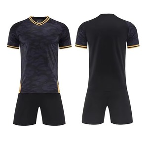Conjunto de camiseta de fútbol de equipo personalizado de alta calidad, 100% poliéster, armadura acolchada de secado rápido, uniforme de liga de fútbol Unisex, Kit de diseño OEM - Product Image 3