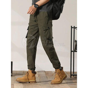 Pantalones de calle de estilo urbano para hombre con cintura elástica y diseño de múltiples bolsillos para hombre, pantalones Cargo de calle - Product Image 5