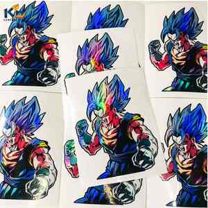 Pegatinas de vinilo holográficas con impresión UV de diseño personalizado, estampado dorado para decoraciones navideñas - Product Image 1