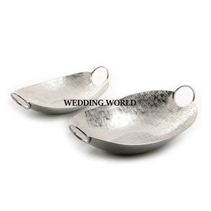 <b>Metal</b> Set of Three Chocolate Tray Round Shape Tabletop Designer Chocolate Platter Classic Stylish Fancy Chocolate Tray - Product Image 6