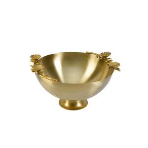 Cuenco de acero pulido plateado personalizado Diseño adornado ecológico para cenas formales - Product Image 4