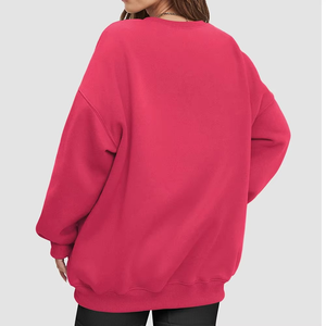 เสื้อสเวตเตอร์คอกลมผ้าฝ้ายเต็มตัวสำหรับผู้หญิงเสื้อฮู้ดไหล่ตกเสื้อมีฮู้ดลำลองสตรีทแวร์ฤดูหนาว2ชิ้น - Product Image 2