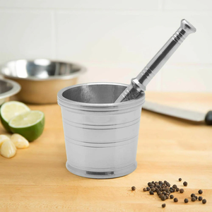 เครื่องบดเม็ดปูนและสากทำจากอลูมิเนียมบดด้วยมือ - Product Image 2