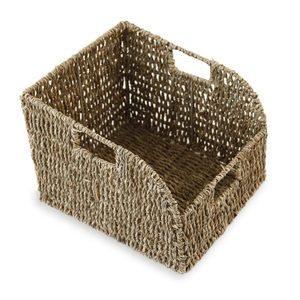 Seagrass document organizer hand woven file rack magazine holder desktop stationery accessories - Product Image 2