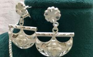 Comoros ดูไบทำด้วยมือ1กรัมต่างหูชุบทองเครื่องประดับเงินน้ำหนักเบามีโซ่มุกสวมใส่ปาร์ตี้ปกติของผู้หญิงแอฟริกัน - Product Image 2