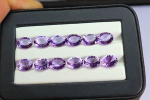 พลอยอเมทิสต์ทรงรีขนาด6x4มม. ถึง14x10มม. หินอเมทิสต์ทรงหลวมของขวัญจากหินเจียระไนสำหรับเธอ - Product Image 5