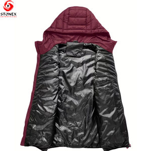 Best Manufacturing Men's Winter Waterproof Quick Dry 100% Polyester Puffer <b>Vest</b> Hooded Collar Windproof Warm Fully Custom - Product Image 3