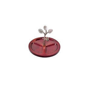 Top Deal 2024 Rose Flower Plato para servir de tres secciones con forma redonda Plato de estilo único a la venta por exportadores - Product Image 1