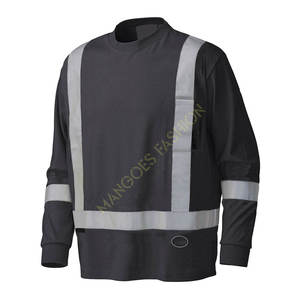 Wholesale Eco-Friendly Safety Reflective Waterproof High Visibility <b>Shirts</b> Customized Logo Long Short Sleeve Options for Men's - Product Image 1