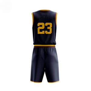 Maillot de basket-ball personnalisé avec short, nouveau design, haute qualité, chemise de sport pour hommes, maillots de basket-ball avec ensembles de shorts, respirant - Product Image 3