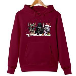 Custom Logo 450 GSM Heavyweight 100% Cotton <b>Men's</b> Oversized Puffer <b>Hoodie</b> <b>Christmas</b> Pullover Fleece Attached Digital Winter - Product Image 3