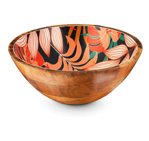 100% bol en bois naturel émail imprimé bol tailles personnalisées vaisselle décor émail imprimé bol en bois - Product Image 3