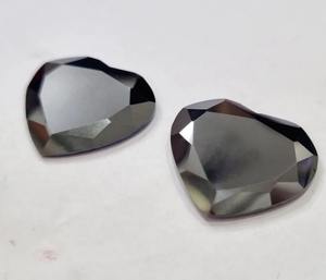 Moissanita negra en forma de corazón con claridad VVS para colgante de diamante u otro anillo de diamantes. Corte Excelente - Product Image 2