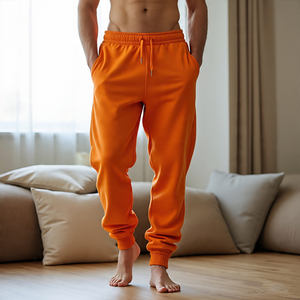 กางเกงวอร์มผ้าฟลีซผ้าฝ้ายผ้าเฟรนช์เทอร์รี่สำหรับผู้ชายกางเกงวอร์มทรงตรงตามสั่ง - Product Image 6