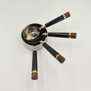 Unique Stainless Steel <b>Measuring</b> <b>Cup</b> With Decorative Resin & Wooden Handle Offering Usage Along With Stylish Addition To Home - Product Image 3