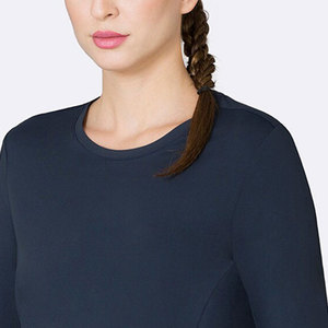 Camisas de compresión de calidad superior para mujer Camisas de compresión teñidas lisas y de secado rápido para mujer - Product Image 3