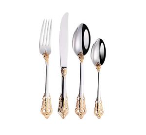 Ensemble de couverts d'ustensile d'or fabriqués à la main indiens meilleure qualité ensemble de couverts en acier inoxydable ensemble de couverts de Restaurant - Product Image 3