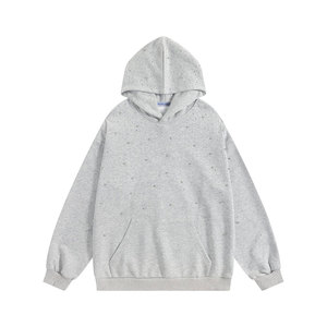 Trendy Rhinestone Hoodies For Teens Eye <b>Catching</b> Design With Durable Glitter Stones For Daily Wear - Product Image 1