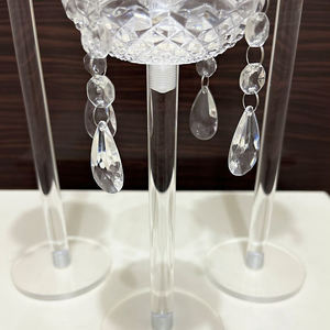 Nouveau Porte-Bougie en Acrylique Perlé Transparent, Centre de Table Écologique pour Mariage, Noël, Banquet et Décoration Nuptiale - Product Image 4