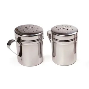 Wholesale Latest Design Kitchen <b>Metal</b> Salt & Pepper Shaker Hammered Design Herb Spice Tools - Product Image 4