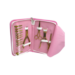 Kit d'outils professionnels pour extensions de cheveux et micro-anneaux, en couleur unie unique, design personnalisé, sur mesure. - Product Image 2