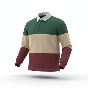 เสื้อรักบี้แขนยาวแบบสปอร์ตสำหรับผู้ชายผ้าฝ้าย100% ถักแบบสตรีทแวร์เสื้อแบบสวมหัว - Product Image 4