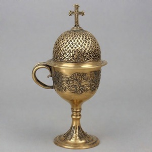 Incensario de latón de nube elegante para incensario colgante de Iglesia Quemador de incienso de Iglesia Vintage para ambiente ceremonial y espiritual - Product Image 4