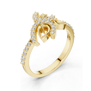 Bague pour femme en diamant de laboratoire 0,313 CT, clarté VVS-VS EF, or 18 carats, 14 carats, 10 carats et argent 925, or rose, or jaune, or blanc - Product Image 4