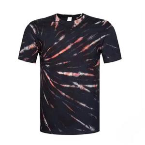 Impreso personalizado 100% algodón fibra de bambú camisetas hombres alta calidad 230 Gsm peso pesado Tie Dye gran tamaño cuello redondo - Product Image 1