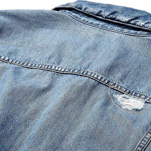 แจ็คเก็ตยีนส์ผู้ชายแฟชั่นสตรีทแวร์ออกแบบเองขายส่ง ระบายอากาศได้ดี คุณภาพสูง ทรงโอเวอร์ไซส์ - Product Image 3