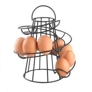 Handicrafts <b>Black</b> Iron <b>Wire</b> Egg <b>Basket</b> Round Shape Wrought Iron Metal Tabletop Egg Storage <b>Basket</b> With Handle - Product Image 2