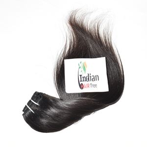 Faisceaux de tissage lisse et soyeux non traités à cuticule alignée Cheveux bruts de couleur naturelle fabrique des cheveux humains vierges du temple indien - Product Image 3