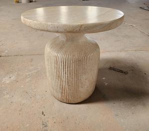 Maceta ligera hecha a mano en forma de tambor de piedra de fibra para hogar y jardín hecha en Vietnam - Product Image 3