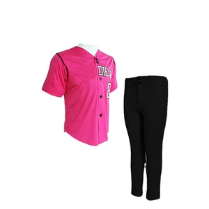 Estilo superior Nombre del equipo logotipo número impresión deportes béisbol uniforme mujeres y hombres con la mejor calidad para la venta caliente - Product Image 3