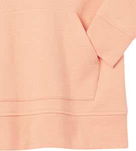 Women's Peach Color <b>Vintage</b> Washed Cotton Hoodie Baggy Pullover <b>Sweatshirt</b> Latest Fit Style for Winter Spring - Product Image 2