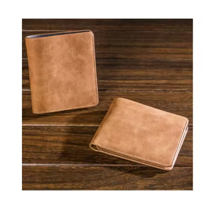 Portefeuille unisexe en cuir de vache véritable avec logo personnalisé, imperméable |   Porte-cartes de crédit de poche tendance pour la randonnée en plein air |   Meilleur - Product Image 1