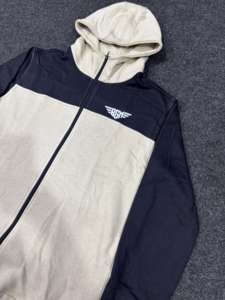 Survêtements zippés en molleton de coton/survêtement zippé Fitness slimfit personnalisé/jogging en molleton d'échauffement - Product Image 3