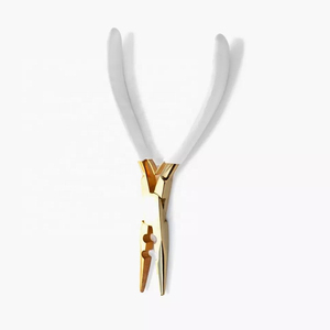 Outil d'extension de cheveux attaché à la main couleur or Kit de poignée blanche avec aiguille Kit d'extension de cheveux et de perles professionnel pince - Product Image 2