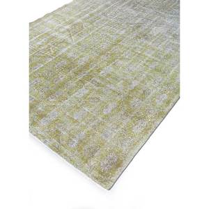 Tapis en laine verte vintage fait main, grand motif abstrait bohème pour entrée, salon ou couloir - Pae-2328 - Product Image 2