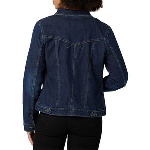 เสื้อแจ็คเก็ตยีนส์ครอปท็อปพิมพ์ลายสีพื้นคุณภาพสูงสำหรับผู้หญิง พร้อมกระดุมและเข็มขัดเพชร ล้างสีแล้ว ไซส์พลัส สำหรับกิจกรรมกลางแจ้ง ปี 2026 - Product Image 2