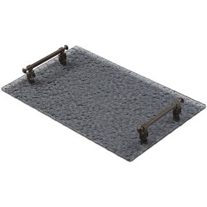Amazing Iron Metal Black Serving <b>Tray</b> With Handle Rectangle Shape for Home & Hotel Tabletop Food & <b>Drinks</b> Serving <b>Trays</b> - Product Image 1
