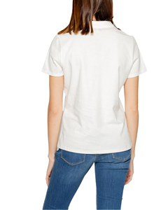 Polo de gran tamaño en blanco de 100% algodón cómodo de alta calidad para mujer, Polo liso de manga corta con logotipo impreso personalizado para mujer - Product Image 6