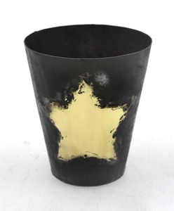 Florero de diseño de lujo, maceta de hierro/latón antiguo negro, uso para mesa, decoración navideña hecha a mano a granel - Product Image 1