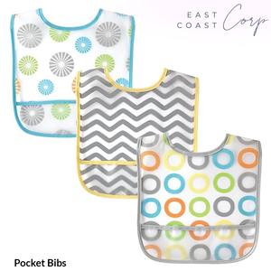 Bavoirs d'alimentation pour bébé avec poche imperméable, facile à nettoyer pour garçons et filles - Product Image 2