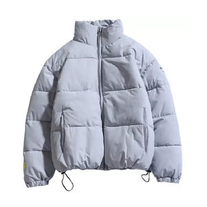 HigMen's Premium Quality Solid Zip Oversize Puffer <b>Jacket</b> <b>Winter</b> Warm Custom Quilted <b>Waterproof</b> High Quality Worsted <b>Jackets</b> - Product Image 2